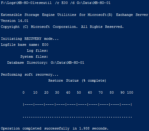 restore Exchange 2010 database