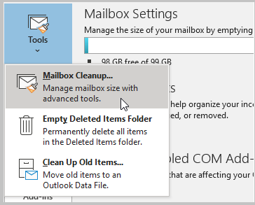 Outlook Mailbox Cleanup Utility